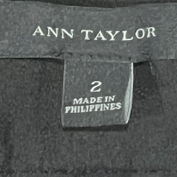 Ann Taylor Black Lace Straight Leg Dress Pants Size 2 - Picture 4 of 4